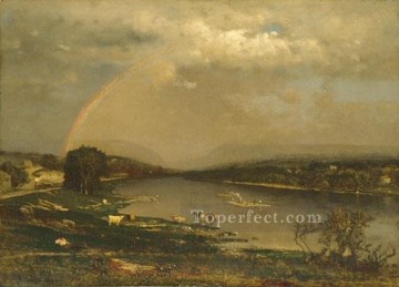 tonalism tonalist Painting - Delaware Water Gap landscape Tonalist George Inness